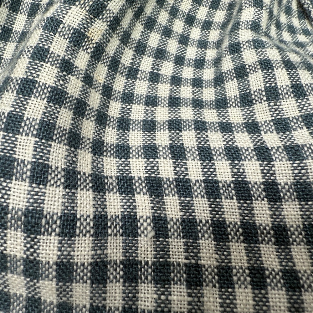 Reformation Blue White Gingham 100% Linen Wide Leg Drawstring Pants Womens Large - Picture 8 of 8